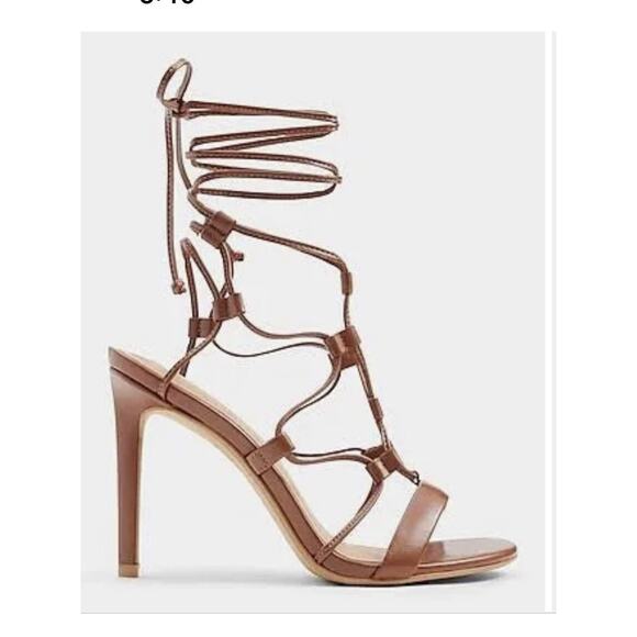 Express Women's Size 9 Tie-Up Gladiator Heeled Sandals whit tag see photos - Picture 2 of 10